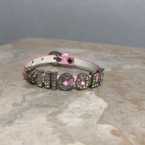 Pink name bracelet